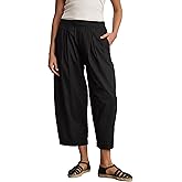 SOPHIA MIXED MEDIA RIBBED POPLIN CROPPED PANT