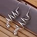 Elegant Rotating 925 Silver Plated Stud Dangle Earings Fashion Eardrop