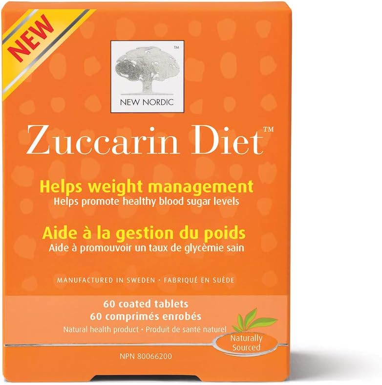 New Nordic Zuccarin Diet With Mulberry Leaves For Weight Management, 60 Tablets Helps Reduce Carbohydrate Absorption: Health & Personal Care
