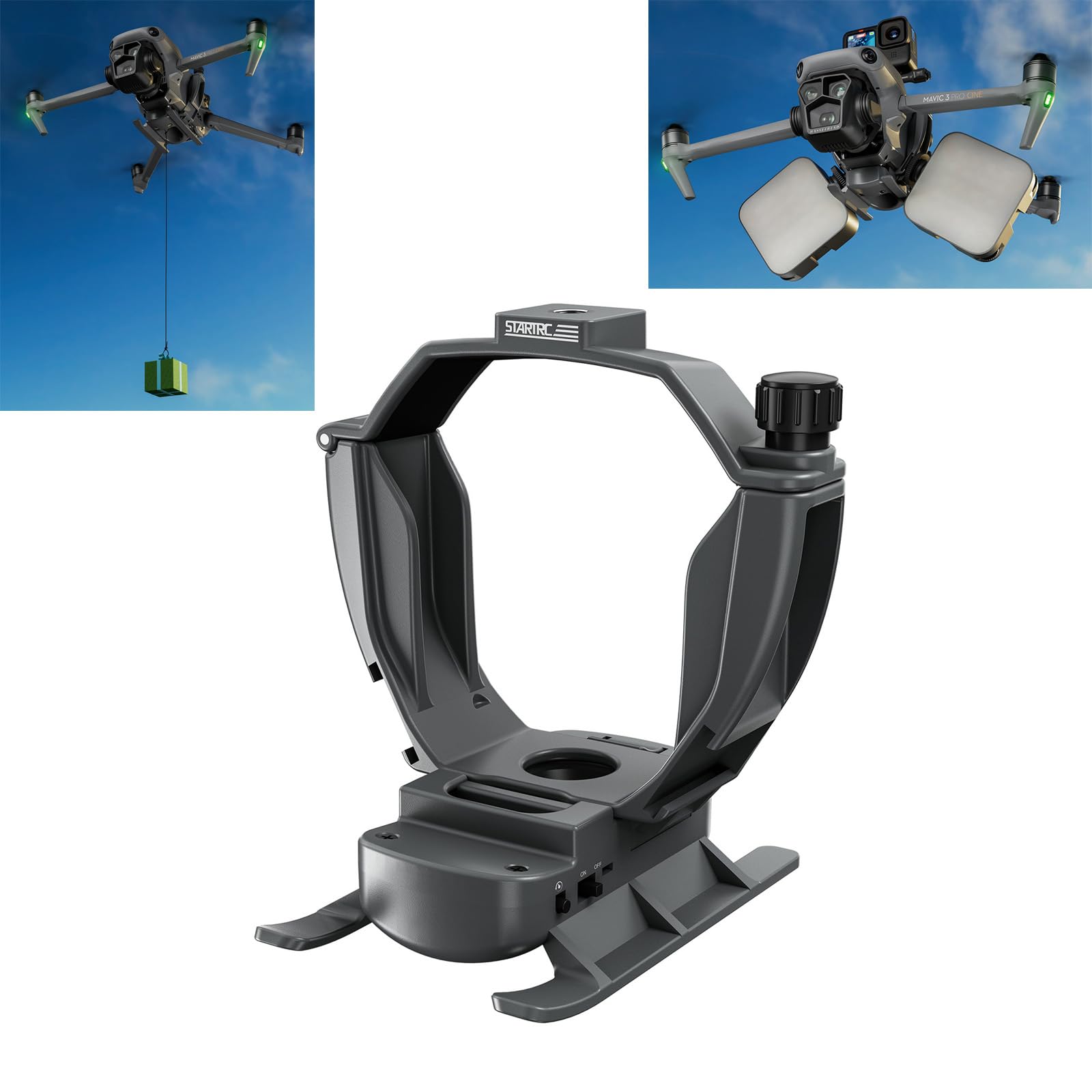 LICHIFIT Drone Airdrop System Universal for DJI Mavic 3 Pro/Mavic 3 Classic/Mavic 3 Drone Multifunctional Payload Release Thrower Transport Delivery Release Dropping Device