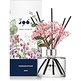 396 st. Preserved Baby's Breath Flower Reed Diffuser, Red Rose, 200ml(6.7oz) / Reed Diffuser Sets, Home Fragrance, Scented Oils, Home & Bathroom Décor