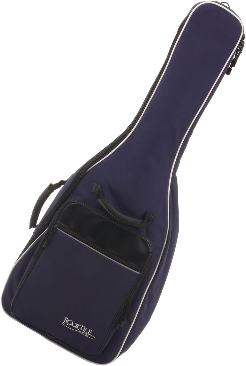 Rocktile 3/4 and 7/8 Classical Guitar Gig Bag Padded + Backpack Straps Blue, 3/4 und 7/8
