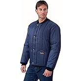 RefrigiWear Men's Cooler Wear Insulated, Full-Zip with Snap Closure Lightweight Jacket, -10°F Comfort Rating