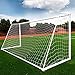 Soccer Goal Net 6x4 Heavy Duty Replacement Goals for Indoor Outdoor Training, Professional Standard Size Weather Resistant with UV Protection, Easy Setup for Backyard Kids Ages 8-12 (White, 2 Pack)