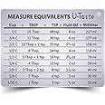 U-Taste Professional Measurement Conversion Chart Refrigerator Magnet in 18/8 Stainless Steel, Conversions for Cups, Tablespo