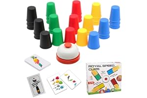 Quick Cups Games for Kids Intellectual Flying Stack Cup,Stacking Cups Parent-Child Interactive Game with 24 Picture Cards, 30