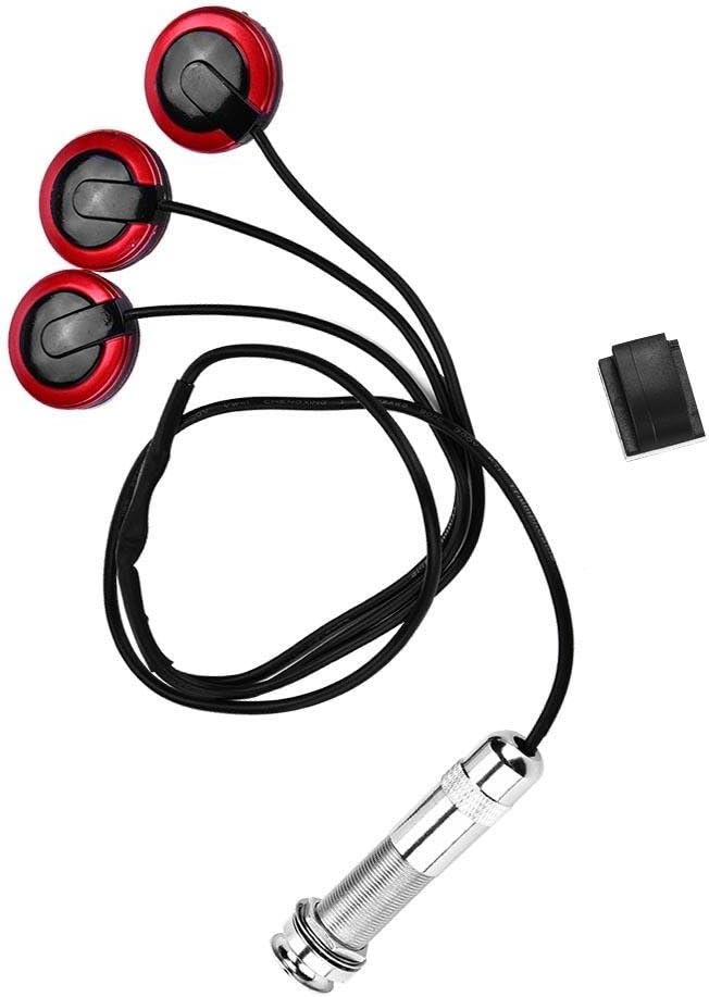 Selfadhesive Piezo Pickups Transducer Microphone with Endpin Jack for