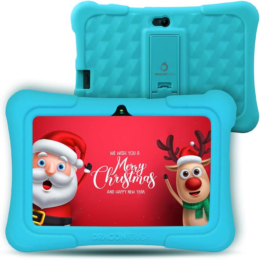 Dragon Touch Kids Tablet, Y88X Plus Android 8.1 OS 7" IPS Display 1GB Ram 16GB Rom Kidoz & Google Play Pre-Installed with Kid-Proof Case