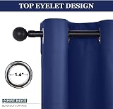 PONY DANCE Blackout Curtain Eyelet Set 2 Panels 55x96 Blue Room Darkening view 4