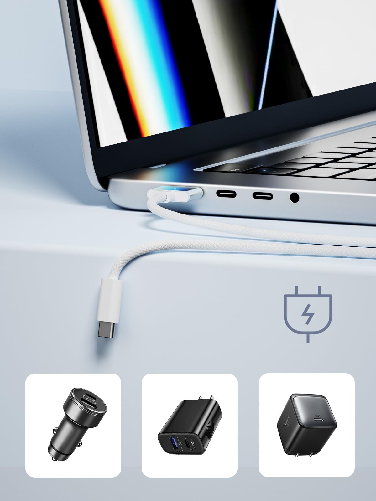 140W USB-C to Magnetic 3 Cable, Compatible with MacBook Pro 2021 M1 Pro & Max Chip 14