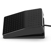 USB Foot Pedal Single Foot Switch, One Key Customized Computer Keyboard Action Pedal High Sensitivity Mechanical Programmable Single Foot Switch Pedal with 2m Cable for