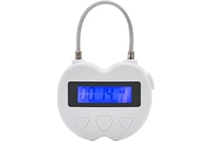Meichoon Timer Lock Smart Padlock for Chastity Control LCD Display 99-Hour Countdown USB Rechargeable Ideal for Adult Games a