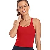 HeyNuts Longline Zeal Bras Medium Impact Wirefree Sports Bras Workout Crop Tank Tops with Removable Pads, A-D Cups