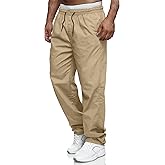 Comdecevis Mens Relaxed Fit Casual Pants Elastic Waist Sweatpants with Pockets Cargo Joggers