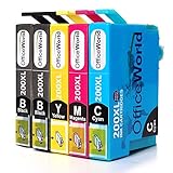 Office World 1 Set+1 BK Replacement for Epson Ink Cartridges 200XL,Compatible for Epson XP-410 XP-400 XP-300 XP-310 XP-200 Wf-2540 Wf-2530 Wf-2520