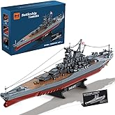 MISINI M7001 1:300 Japanese Yamato Battleship Building Blocks Set, 2569 Pieces WWII Navy Ship MOC Toy, Excellent Battleship Model Building Gift and Collection for Military Enthusiasts and Adults