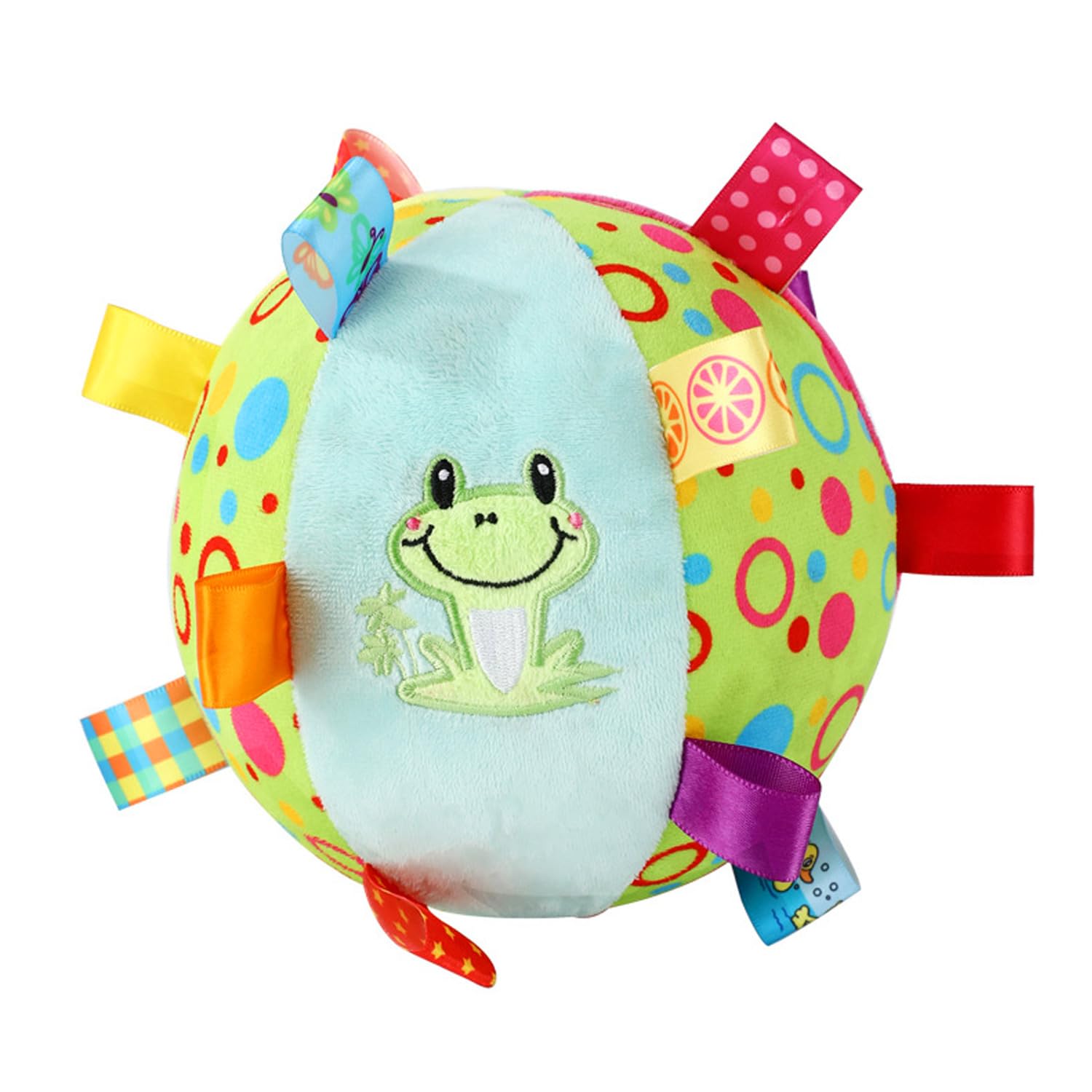 CAISHOW Dog Plush Ball Squeak Toys Soft Dog Squeaky Dog Toy Stuffed Animal Interactive Separation Anxiety Relief For Puppy Small And Medium Dogs Playing Pet Toy (FROG)