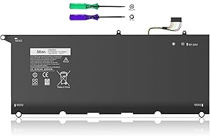 UOROLBMY XPS 13 9350 9343 JD25G 90V7W Battery for Dell XPS13 XPS 13 9343 9350 P54G JHXPY JHXPY53 5K9CP 05K9CP 090V7W XPS13D-9343-1708 13D-9343-3708 13-9350-D1508G 13-9350-350 13-9350-D1608 13-9350