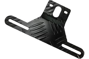 Kewucn Car Aluminum License Plate Light Bracket, Auto License Plate Holder Bracket and Light Mount, Universal Vehicle Exterior Accessories for UTV ATV Trailer Truck RV Motorcycles (Black)