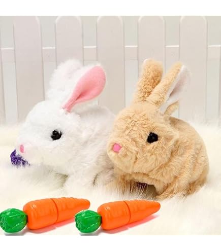Amazon.com: HOTKSOFT Easter Bunny Toy, Rabbit Interactive Hopping
