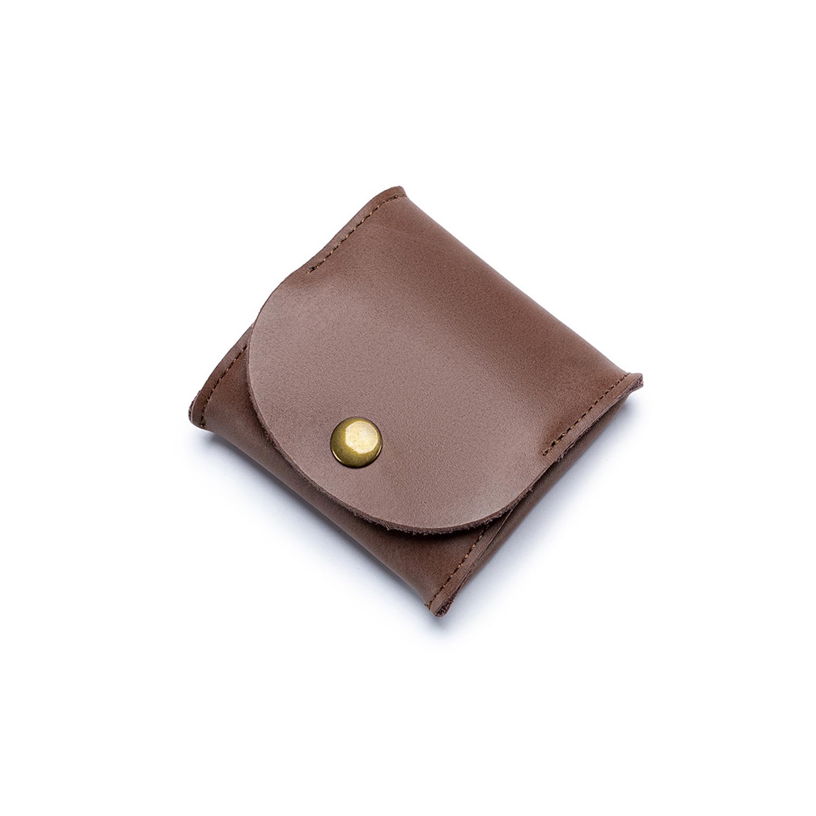 CATEKRO Japanese Style Leather Bag Coin Mini Bag for Earphones Leather Wallet Small Storage Bag (Blue)