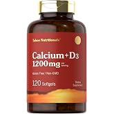 Carlyle Calcium 1200 mg with Vitamin D3 | 120 Softgels | Non-GMO &amp; Gluten Free Supplement for Men and Women | Tahoe Nutritionals