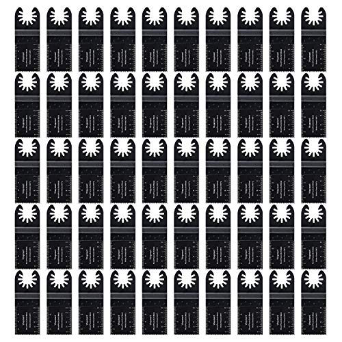 Vtopmart 50 Wood Oscillating Multitool Quick Release Saw Blades Compatible with Fein Multimaster Porter Cable Black & Decker Bosch Dremel Craftsman Ridgid Ryobi Makita Milwaukee Dewalt Rockwell