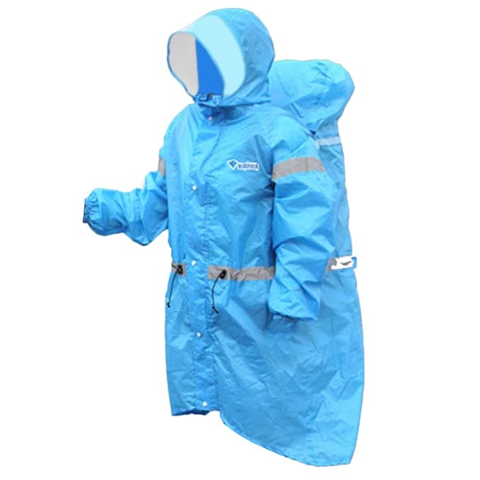 Nachtlicht Reflektierend Regenkleidung Poncho für Wandern Radfahren mit Rucksack Abdeckung