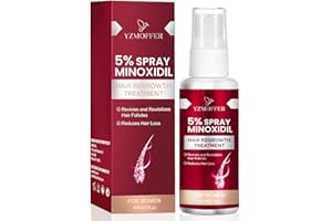 YZMOFFER 5% Minoxidil Hair Growth Spray For Women: Hair Regrowth Serum For Stronger Thicker Longer Hair, 56 ML