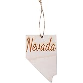 State Christmas Ornaments, Wooden Tree Holiday Decor, Unfinished Wood 2024 Cutout Shapes, United States Pride Gift Giving for Family, Neighbors, Coworkers (Nevada)