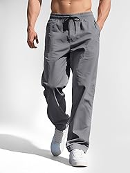 Comdecevis Mens Casual Cargo Pants Drawstring