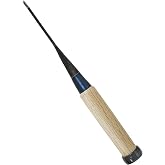 KAKURI Japanese Wood Chisel 1/8" (3mm) for Woodworking, Yellow Steel #2 | Oire Nomi Bench Chisel for Mortise &amp; Tenon Joinery, Dovetailing, Furniture Making, Carving &ndash; White Oak Handle, Made in Japan
