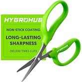 Garden Scissors, 6-in Sharp Pruning Shears for Precise Cutting, Non-Stick | Coating Steel Gardening Snips, Small Bonsai Trimmer for Plants, Herbs, Flowers, Garden Trimming Tools, Easy to Clean