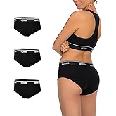 Woxer Womens Boxer Briefs Underwear, Classic Brief Style Boyshorts Panties, Soft Anti-Chafing, No Roll Inseam Burgundy