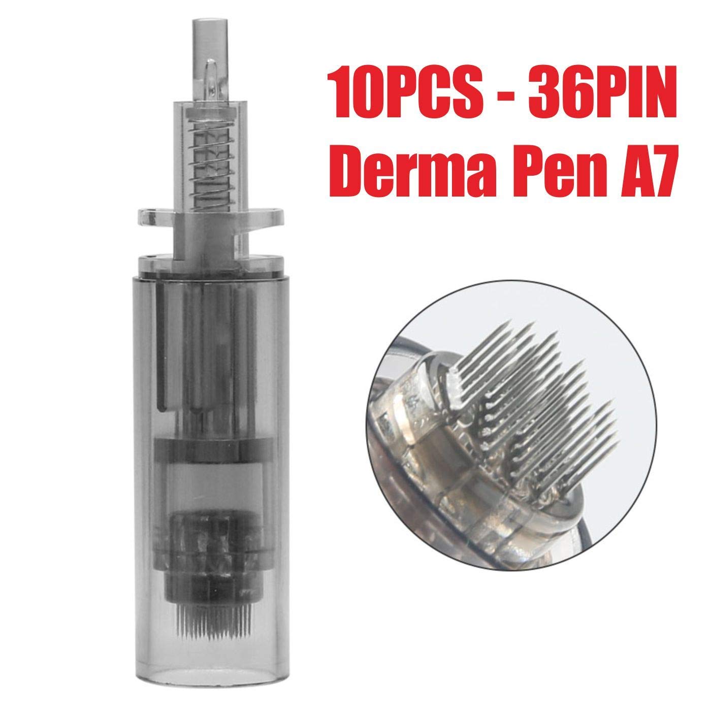10Pcs Derma Auto Pen Ultima A7 Cartridges - Disposable Replacement Accessories 0.25mm (36-Pin Cartridges): Beauty