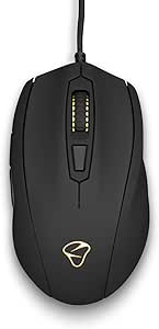 Mionix MNX-01-26004-G Castor Black - 6 Button Ergonomic Optical RGB Gaming Mouse - Perfect for Esports Made for Gamers and Artists - RGB Mouse - Native 5000 DPI