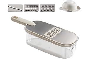 Nonrust Steel Shredders with Clear Cover Safe Nonslip Base for Home Cooking and Meal Preps Space Saving Grater Home Cooking S