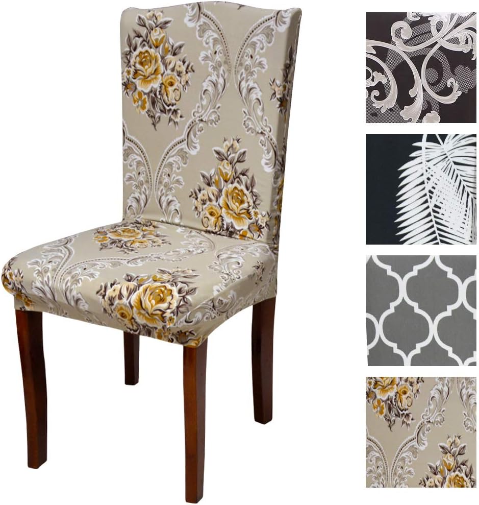 VIVOTE Dining Room Chair Covers Stretch Dining Chair Slipcover Parsons Chair Covers Chair Furniture Protector Covers Removable Washable Chair Cover for Dining Room, Hotel, Ceremony (2 Pack): Kitchen & Dining