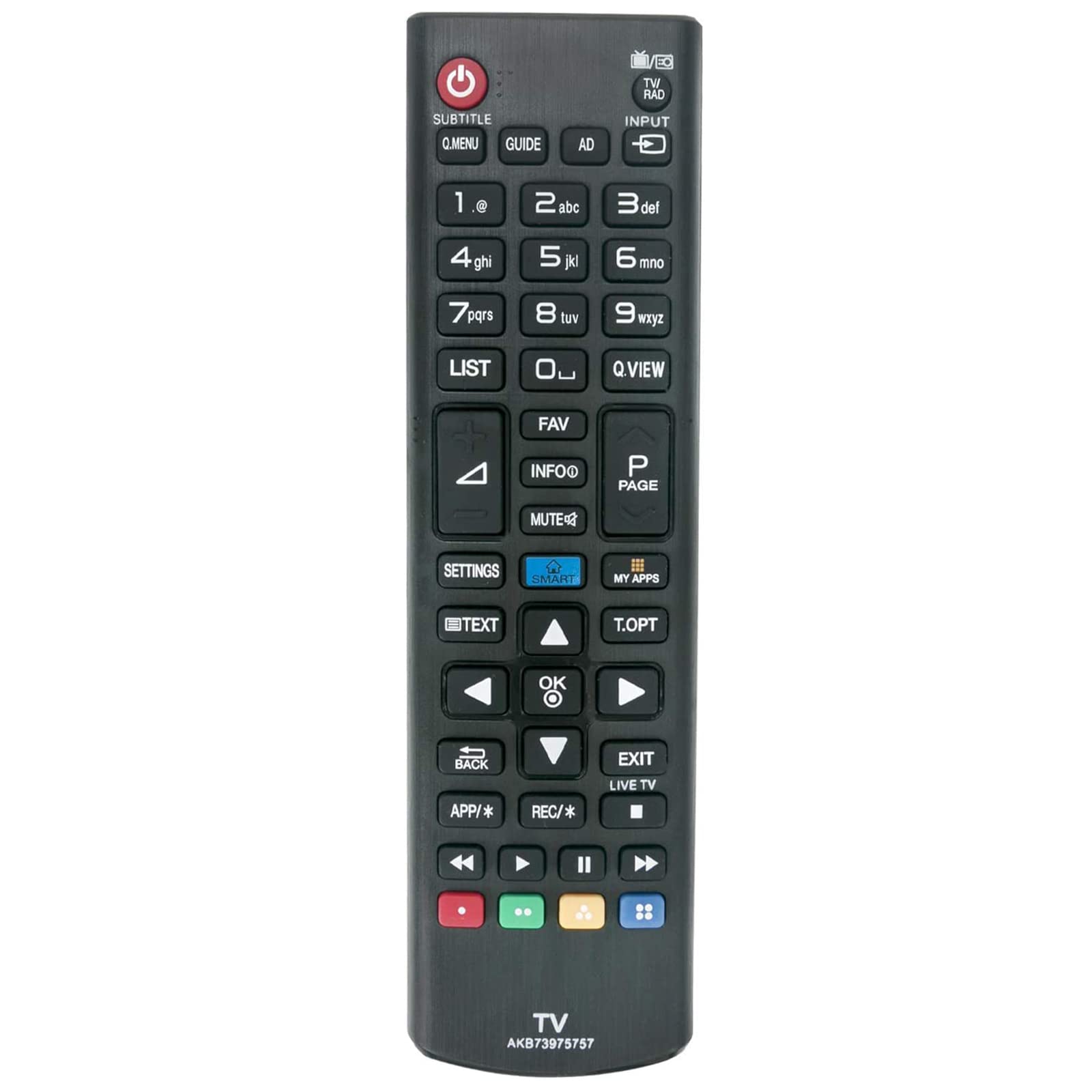 VINABTY AKB73975757 TV Remote Control Compatible with LG TVs 42LN575S 42LV450U 43LH5100 32LB580U 32LB582U 32LN575S 32LN6138 42LB5700 47LB5820 47LB610V 47LN5708 47LN570V 47LN5758 47LN5778 39LB5800