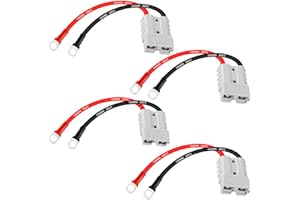 DAOKAI Forklift Charging Plug Cable,50A 600V Battery Quick Connect/Disconnect Connector 10AWG Silicone Cable Connector 30cm w