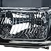 Auto Dynasty Headlights Assembly Compatible with 2008 2009 2010 Ford F250 F350 F450 F550 Super Duty 2nd Gen, Driver and Passenger Side Halogen Headlamps Replacement, Smoked Lens Clear Corner
