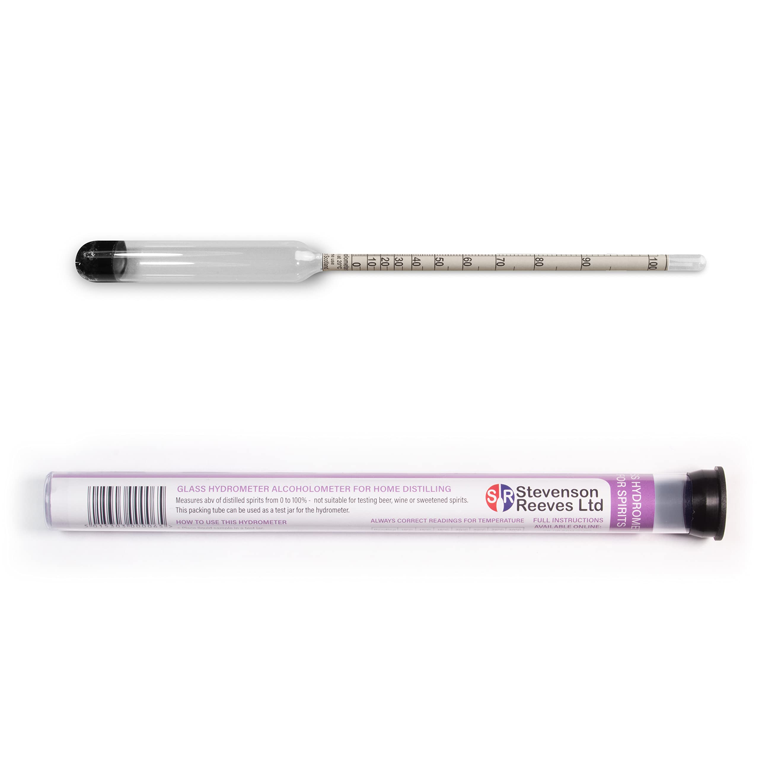 Stevenson Reeves Spirit Hydrometer (S1410) - For Home Distilling