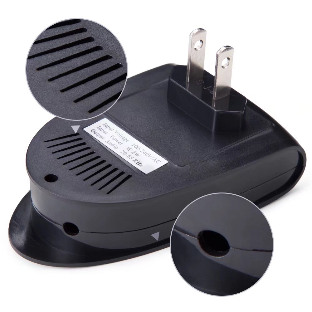 Ultrasonic Pest Repeller, Electromagnetic Pest Repeller Experts New Technology Deterrent Rodents Spiders Bed Bugs Rats Ants Mice Fleas Pet Friendly Device - Black 1 Pack
