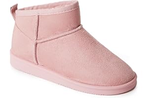 FabKids Girls Winter Mid Calf Snow Boots Warm Faux Fur Lined Non-Slip Shoes for Toddler Little Kid Big Kid