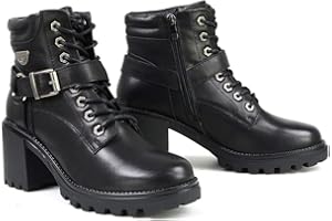 Milwaukee Leather Women's Premium Leather Lace-Up Motorcycle Rider Boots Collection MBL