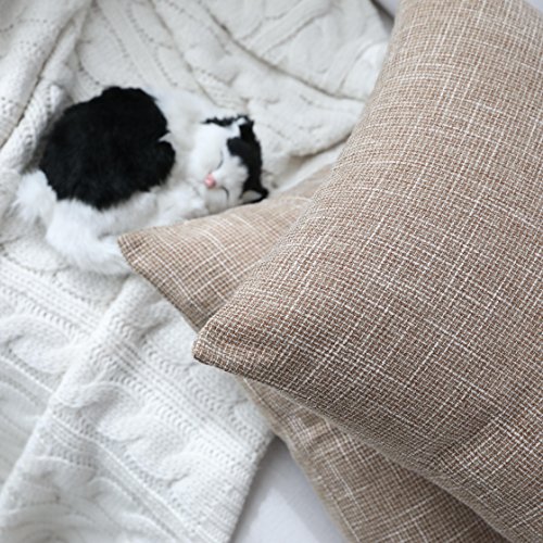 image for Kevin Textile Textural Faux Linen Throw Cushion Pillow Covers Shams fo