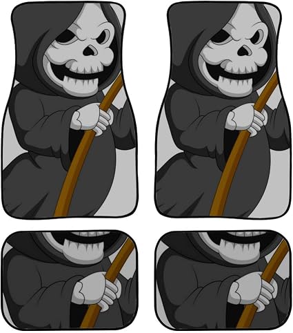 Amazon Com Car Floor Mats Cute Cartoon Grim Reaper With Scythe Print Design Carpet Car Suv Truck Floor Mats 4 Pcs Floor Mats For Trucks Sports Outdoors High quality cartoon reaper gifts and merchandise. car floor mats cute cartoon grim reaper