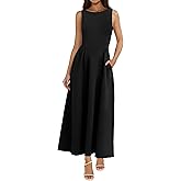 PRETTYGARDEN Summer Sleeveless Maxi Dresses for Women 2026 Elegant Classy A Line Tank Formal Midi Long Wedding Guest Dress