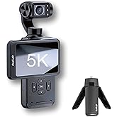 ORDRO M5 Handheld Pocket Camera, 5K Vlogging Camcorder, 3.5-inch Rotating Touch Screen, 3-Axis Stabilization Vlog Camera, IR Night Vision/WDR/Face Follow/Long Battery Life
