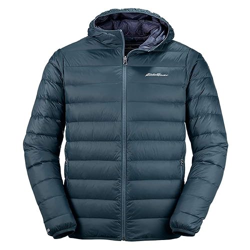 Eddie Bauer Men's CirrusLite Down Hooded Jacket, Nile Blue Tall L
